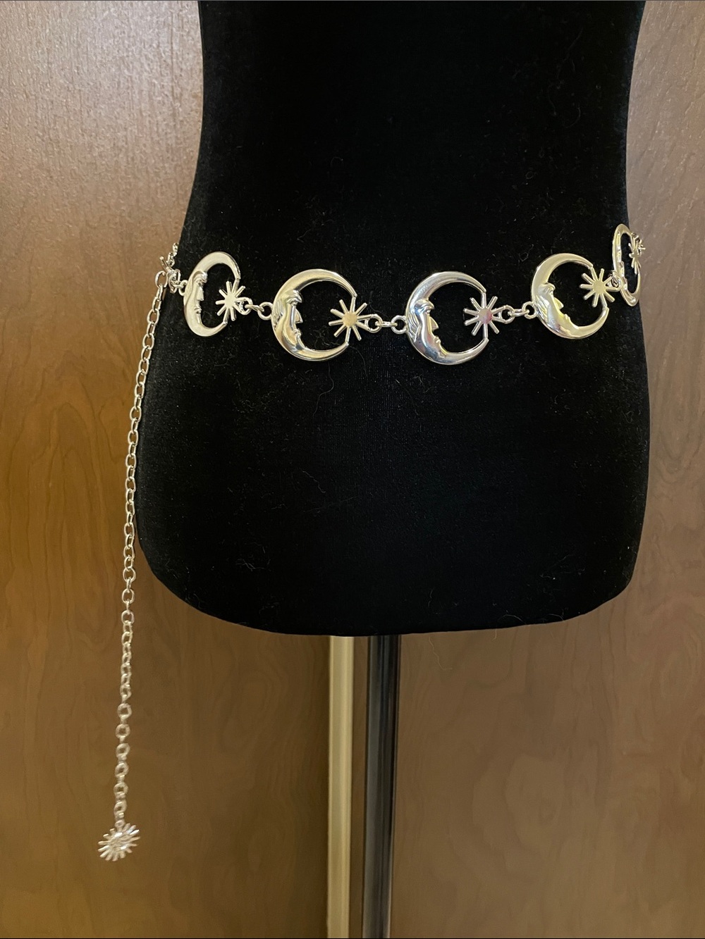 Katakomb silver moon and stars belt boho witchy pinup